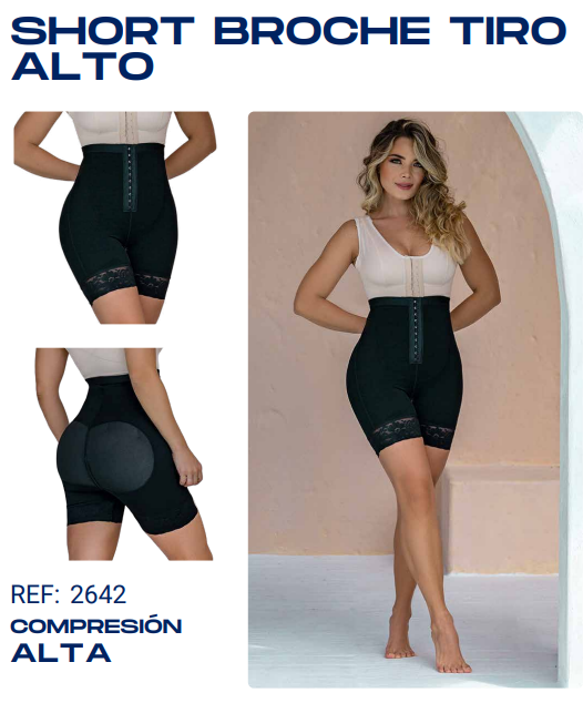 Short Con Broche Tiro Alto