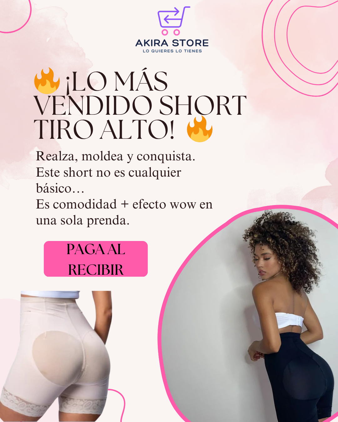 Short Con Broche Tiro Alto